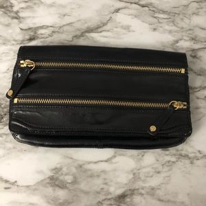 MZ Wallace double zipper clutch
